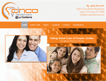 Tablet Screenshot of cincodentalcare.com